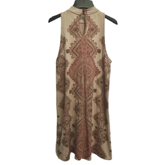 Altar’d State Patterned High Neck Sleeveless Dress M - Picture 6 of 7